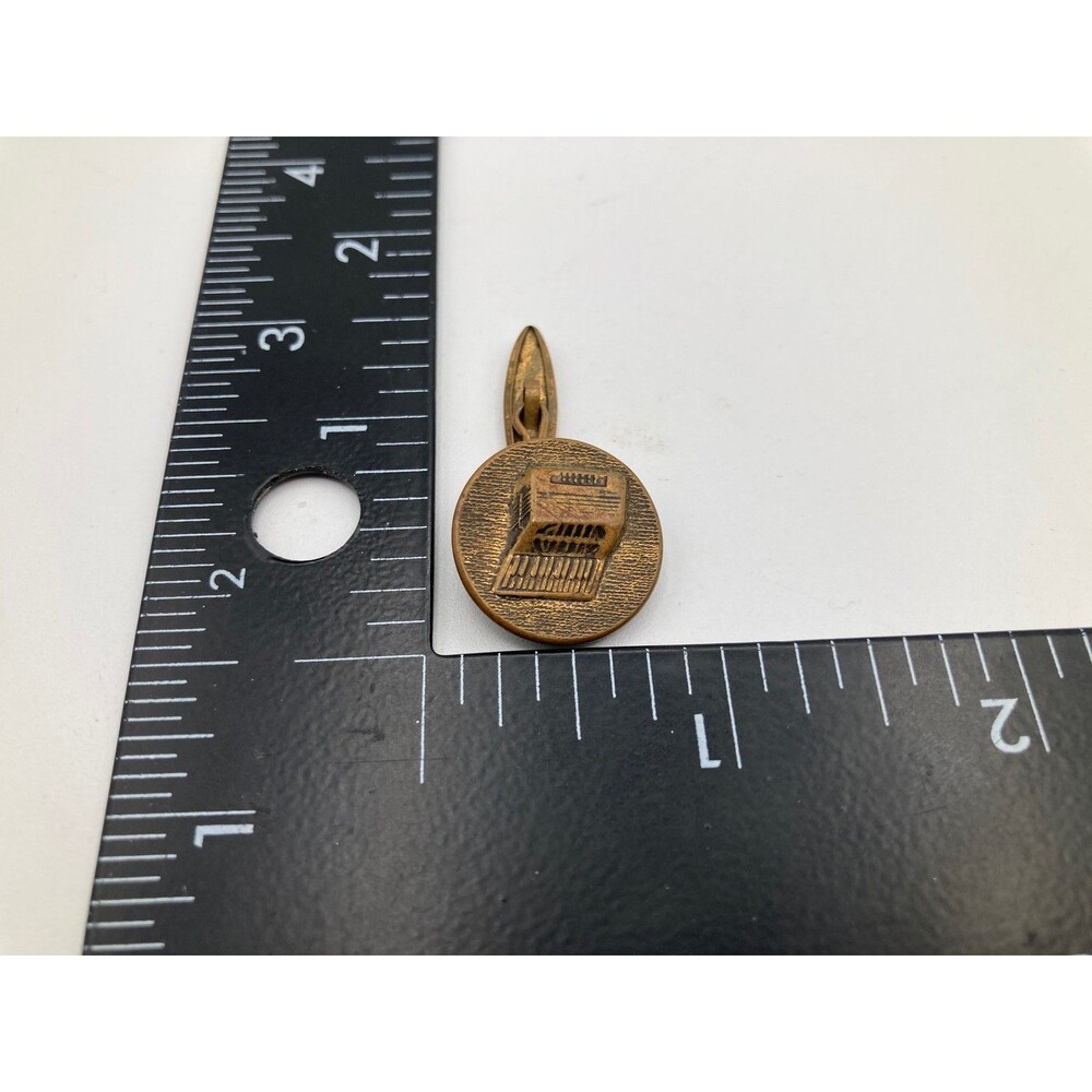 Vintage Brass Tone accordian Lapel Pin Tie Tack Collectible